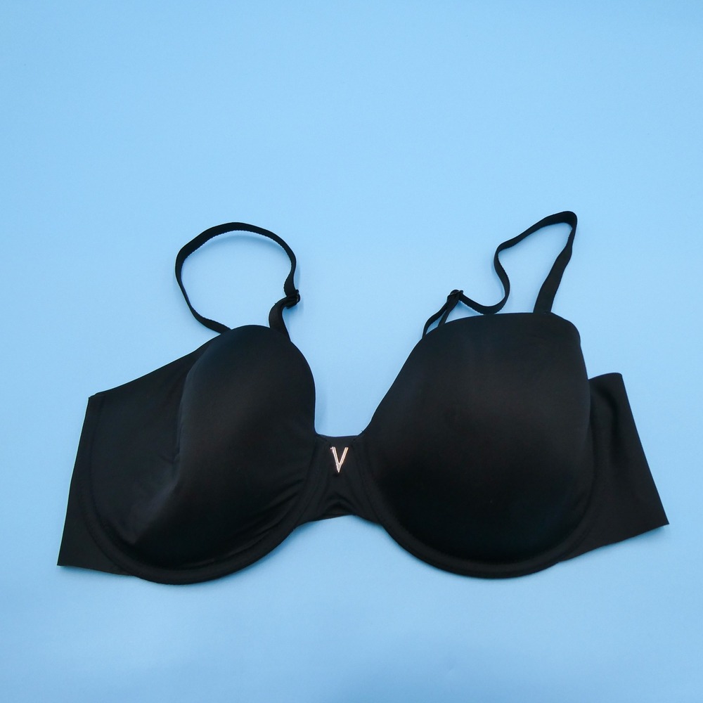 Victoria's Secret Multi-Way Bra Women 38C Black Gold V Hardware Polyamide Blend